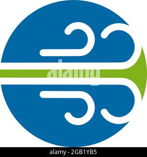 Wind icon logo design vector template Stock Vector