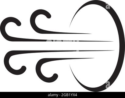 Wind icon logo design vector template Stock Vector
