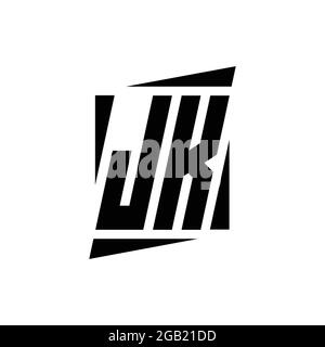 JK Logo monogram with modern style concept design template isolated on white background Stock Vector