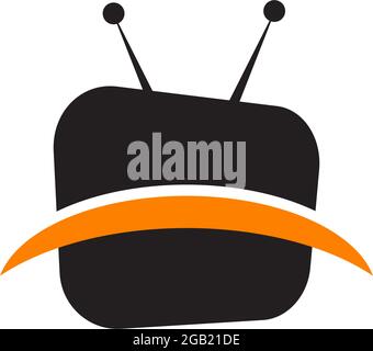 TV or television icon logo design vector template Stock Vector