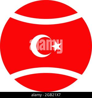Turkey flag icon logo design vector template Stock Vector