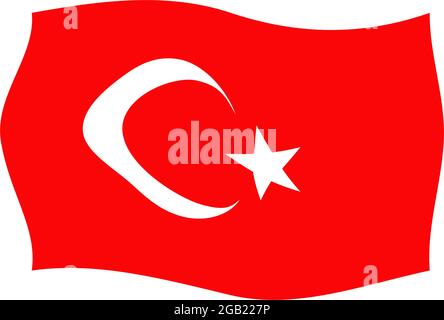 Turkey flag icon logo design vector template Stock Vector