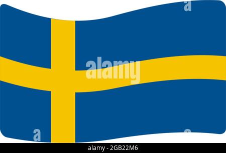 Sweden flag icon logo design vector template Stock Vector