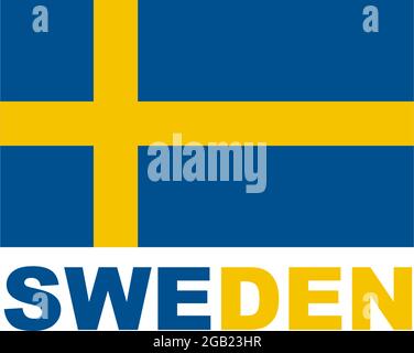 Sweden flag icon logo design vector template Stock Vector