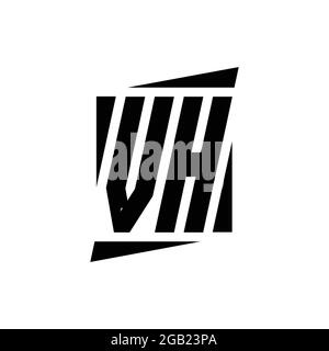 VH Logo monogram with modern style concept design template isolated on white background Stock Vector