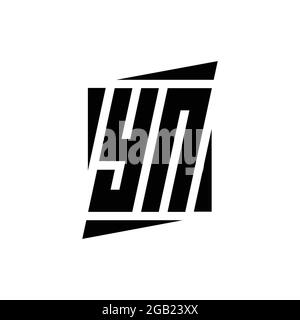 YN monogram initials logo design with shield icon template Stock Vector ...