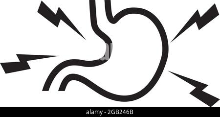 Stomach icon logo design vector template Stock Vector
