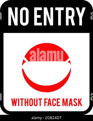 Face Mask area label logo design vector template Stock Vector