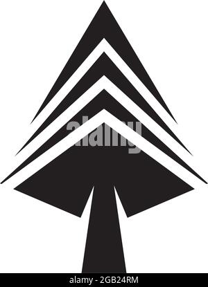 Pine tree icon logo design vector template Stock Vector