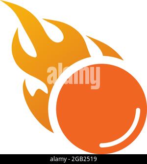 Falling meteor logo design vector template Stock Vector