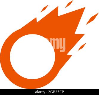 Falling meteor logo design vector template Stock Vector
