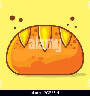rye bread food vector illustration in flat style Stock Vector