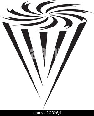 Hurricane icon logo design vector template Stock Vector