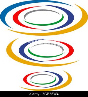 Hurricane icon logo design vector template Stock Vector