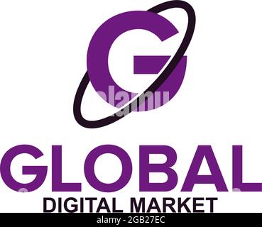 G global logo design vector template Stock Vector