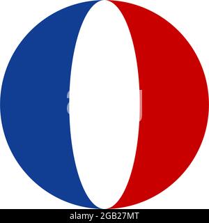 France flag logo design vector template Stock Vector