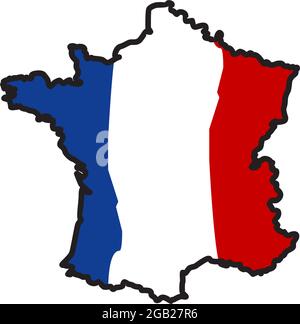 France flag logo design vector template Stock Vector