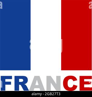 France flag logo design vector template Stock Vector