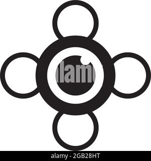 Drone technology logo design vector template Stock Vector