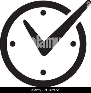 Clock icon logo design vector template Stock Vector