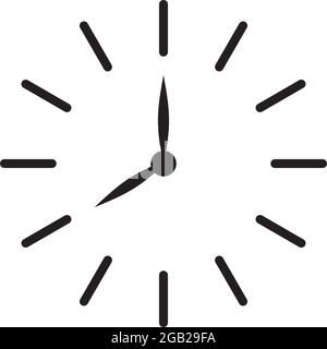 Clock icon logo design vector template Stock Vector