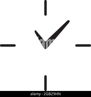 Clock icon logo design vector template Stock Vector