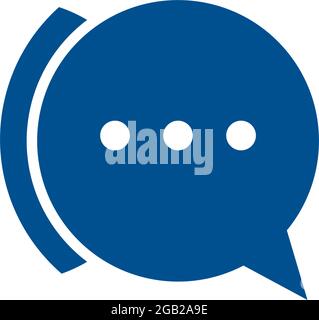 Bubble chat icon logo design vector template Stock Vector