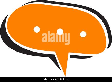 Bubble chat icon logo design vector template Stock Vector
