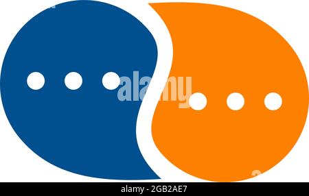 Bubble chat icon logo design vector template Stock Vector