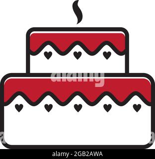 Cake shop icon logo design vector template Stock Vector