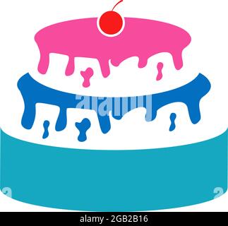Cake shop icon logo design vector template Stock Vector