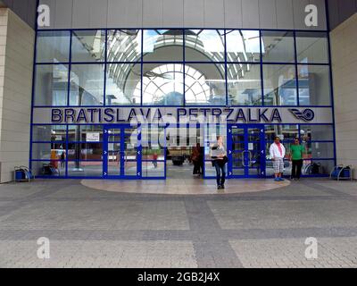 The train station in Bratislava, Slovakia Stock Photo