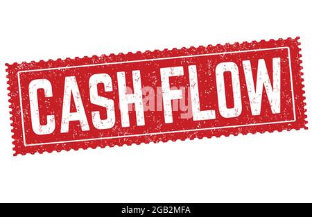 Cash flow grunge rubber stamp on white background, vector illustration Stock Vector