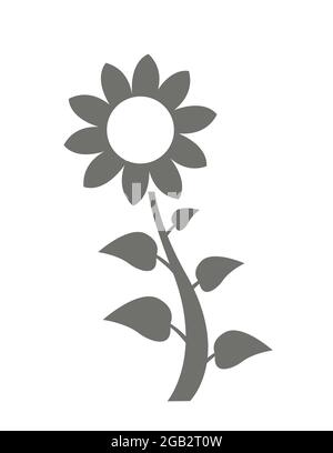 Sunflower icon isolated on white background Stock Vector