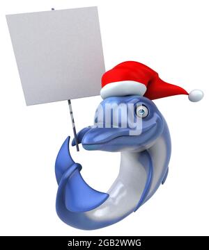 Fun Dolphin - 3D Illustration Stock Photo