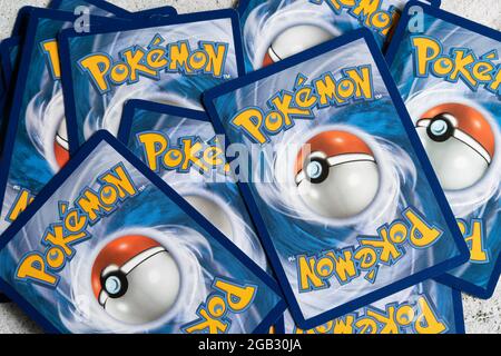 Pokemon trading card game Stock Photo