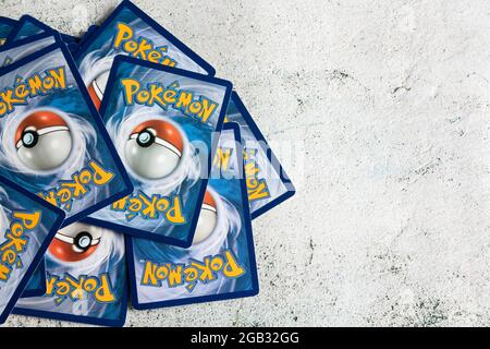 Prague, Czech Republic - April 3 2022: Back side of Pokemon cards and  smartphone smart phone with open online version of Pokemon Trading Card  Game Stock Photo - Alamy