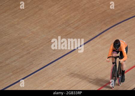 Tokyo, Japan. 02nd Aug, 2021. TOKYO, JAPAN - AUGUST 2: Shanne Braspennincx of the Netherlands competing on Women's Team Sprint Qualifying during the Tokyo 2020 Olympic Games at the Izu Velodrome on August 2, 2021 in Tokyo, Japan (Photo by Yannick Verhoeven/Orange Pictures) NOCNSF Credit: Orange Pics BV/Alamy Live News Stock Photo