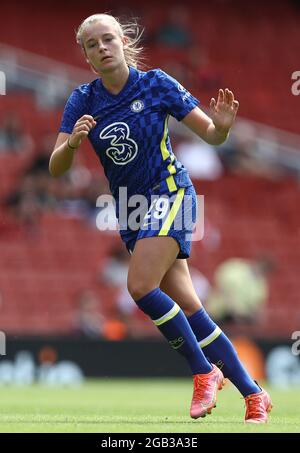 London, England, 1st August 2021. Jorja Fox of Chelsea during the Pre Season Friendly match at the Emirates Stadium, London. Picture credit should read: Paul Terry / Sportimage Credit: Sportimage/Alamy Live News Stock Photo