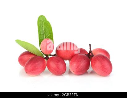 Carissa carandas,mango yawn lemon boo isolated on white background Stock Photo