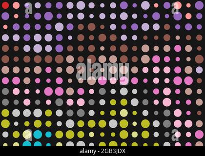 Abstract Geometrical color pixel generative art illustration Stock Vector