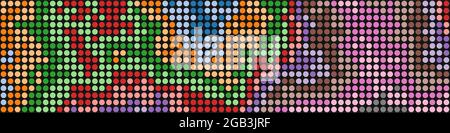 Abstract Geometrical color pixel generative art illustration Stock Vector