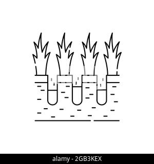 Lawn aeration olor line icon. Garden service. Pictogram for web page, mobile app, promo. UI UX GUI design element. Editable stroke. Stock Vector