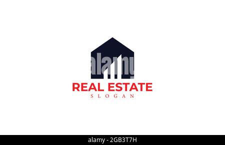 Real Estate Vector Logo Template. Abstract House Logo Design Vector Illustration. Property Monogram Icon Template Stock Vector