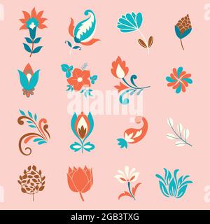 Decorative flower design element vector design for wallpaper, textile , surface, fashion , background,tile, stationary, home decor, furnishing etc. Stock Vector