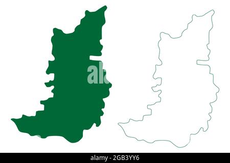 Narayanpet district (Telangana State, Republic of India) map vector ...