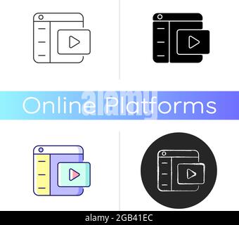 Video platforms icon Stock Vector