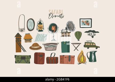 Fishing equipment. Set of icons. Cartoon vector illustration Stock Vector  by ©dmitrymoi 222942234