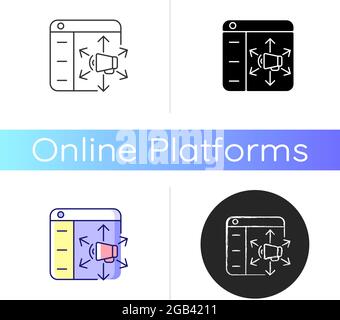Content distribution platforms icon Stock Vector