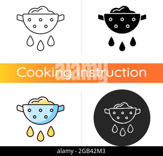 Drain food icon Stock Vector